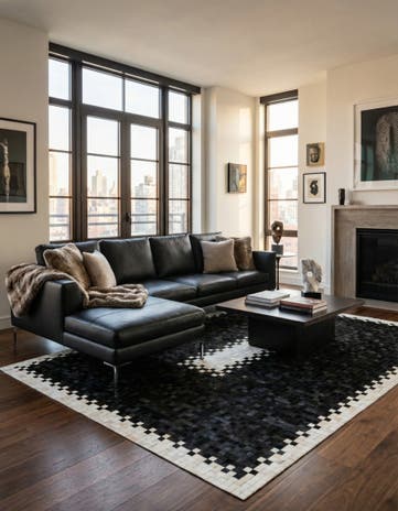 8' 1 x 10' 1 Cowhide Stocks Rug