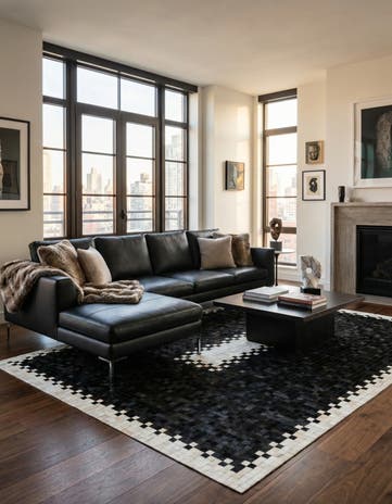8' 1 x 10' 1 Cowhide Stocks Rug