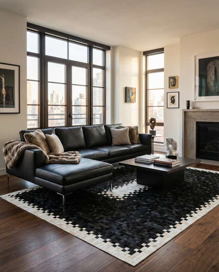 8' 1 x 10' 1 Cowhide Stocks Rug