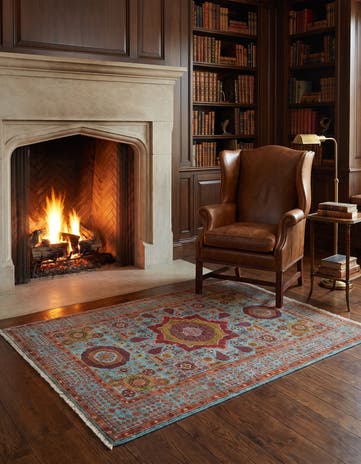 3' 11 x 6' 1 Hand Knotted Mamluk Ziegler Rug