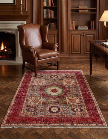 5' 1 x 6' 7 Hand Knotted Mamluk Ziegler Rug