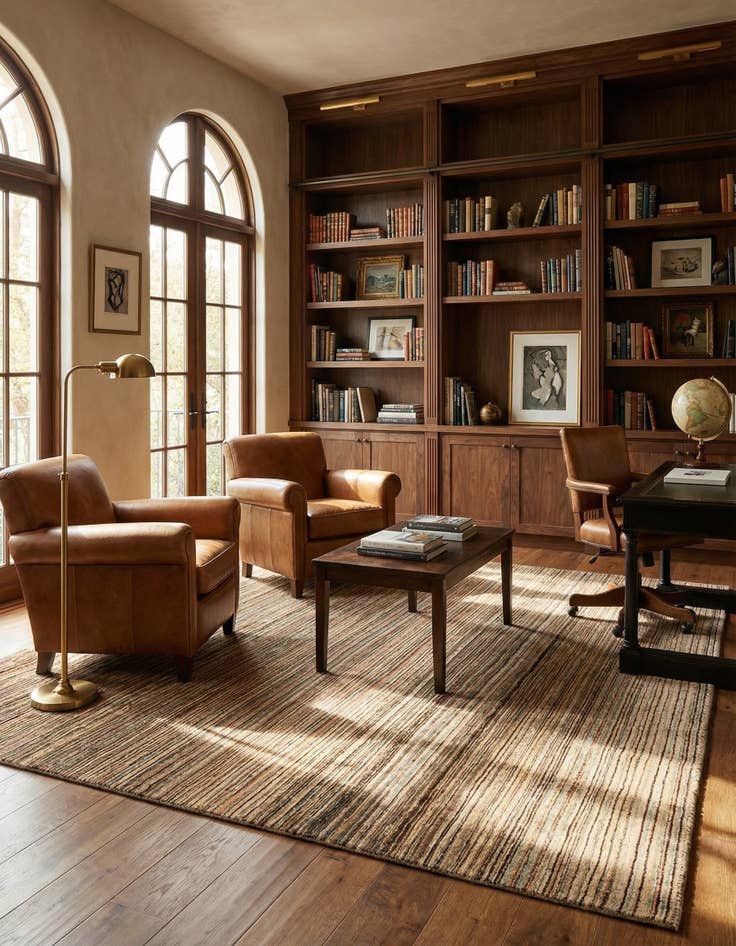 Detail image of 7' 10 x 9' 7  Hand Knotted Modern Ziegler Wool Rug