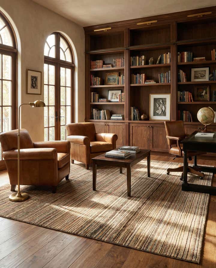 7' 10 x 9' 7 Hand Knotted Modern Ziegler Wool Rug