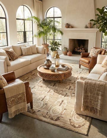 6' 5 x 9' 8 Hand Knotted Moroccan Wool Rug