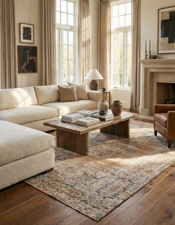 6' 8 x 8' 5 Hand Knotted Ultra Vintage Persian Wool Rug