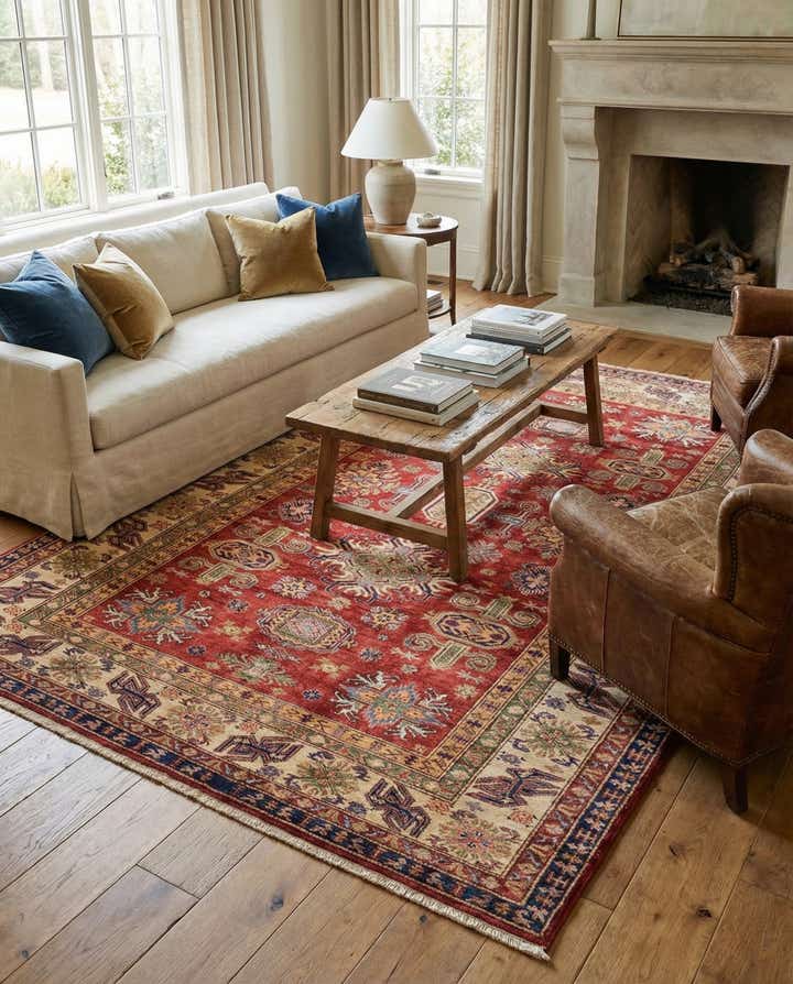 200cm x 290cm Hand Knotted Kazak Oriental Rug