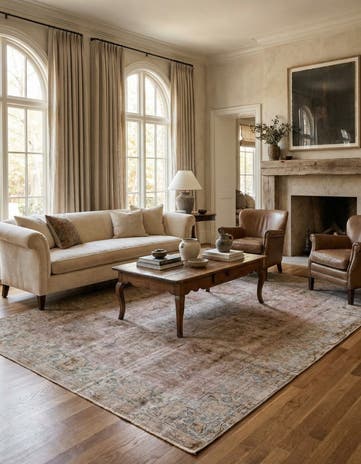 6' 5 x 9' 8 Hand Knotted Ultra Vintage Persian Wool Rug