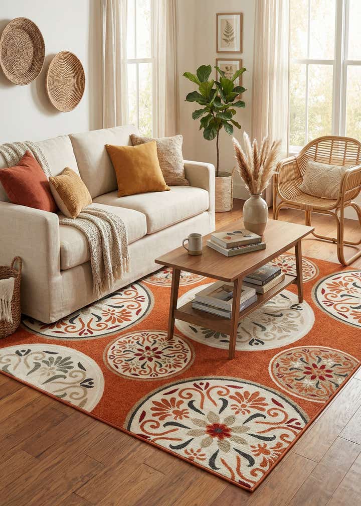 8' x 10' Easy-Clean Modern Indoor / Outdoor Rug
