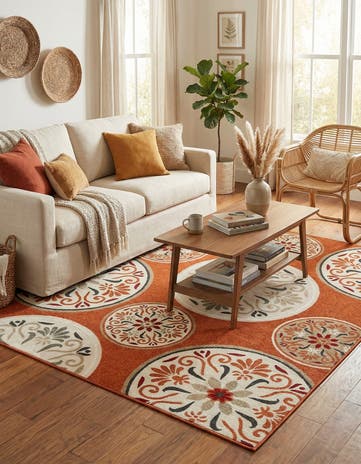 8' x 10' Easy-Clean Modern Indoor / Outdoor Rug