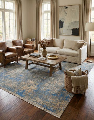 5' 7 x 8' 10 Hand Knotted Ultra Vintage Persian Wool Rug