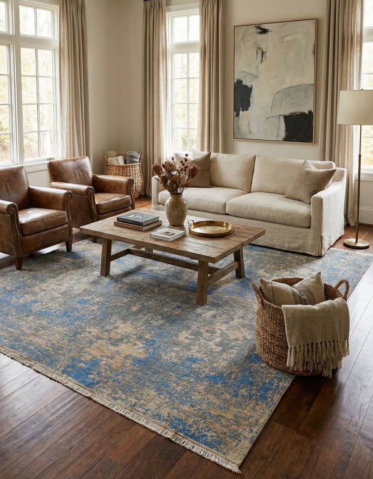 Detail image of 5' 7 x 8' 10  Hand Knotted Ultra Vintage Persian Wool Rug