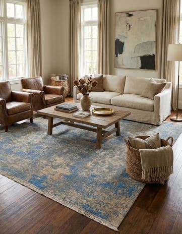 5' 7 x 8' 10 Hand Knotted Ultra Vintage Persian Wool Rug