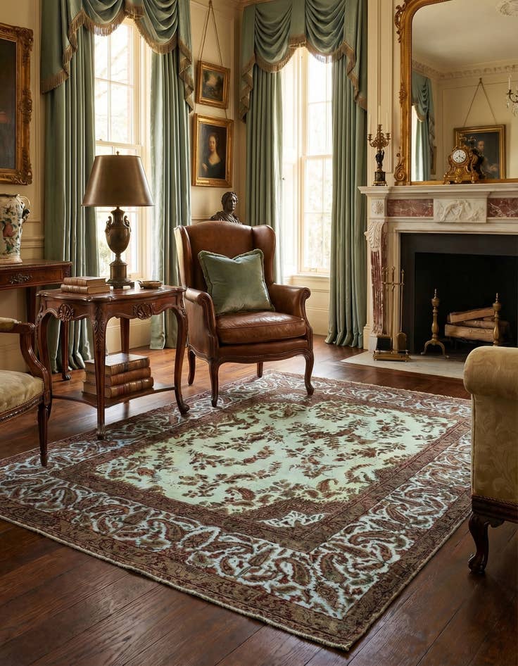 Detail image of 4' 8 x 6' 2 Vintage Royal Wool Rug