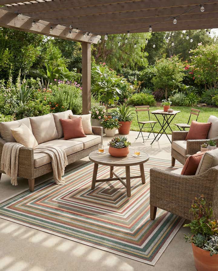 7' 10 x 11' Easy-Clean Baja Indoor / Outdoor Rug