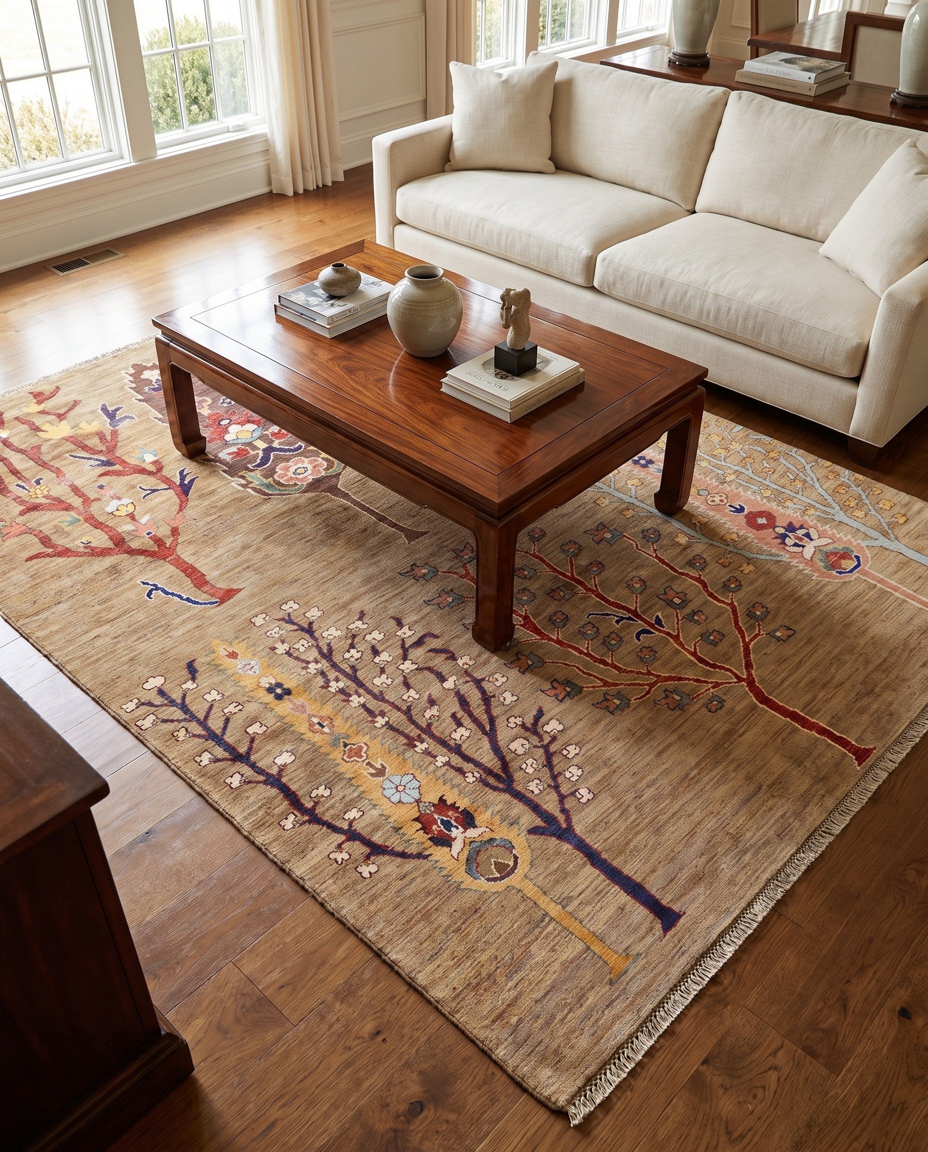 4' 11 x 6' 6 Hand Knotted Ariana Ziegler Rug