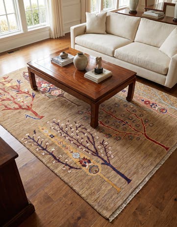 4' 11 x 6' 6 Hand Knotted Ariana Ziegler Rug