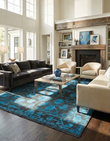 9' x 12' 4 Hand Knotted Oushak Wool Rug