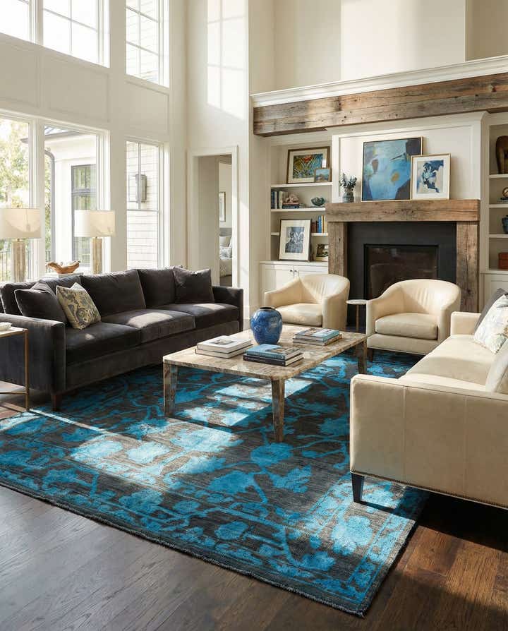 9' x 12' 4 Hand Knotted Oushak Wool Rug