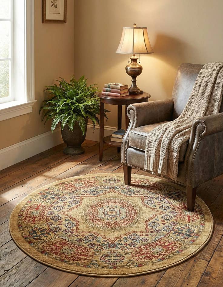 Detail image of  3' x 3' Amina Round Rug