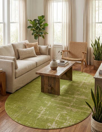 Green Valencia Oval Rug