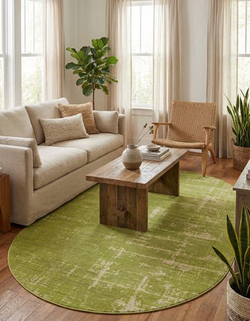 Green Valencia Oval Rug