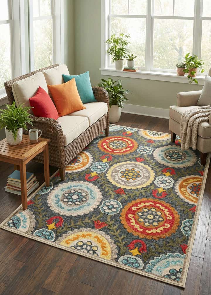 6' x 9' Easy-Clean Casablanca Indoor / Outdoor Rug