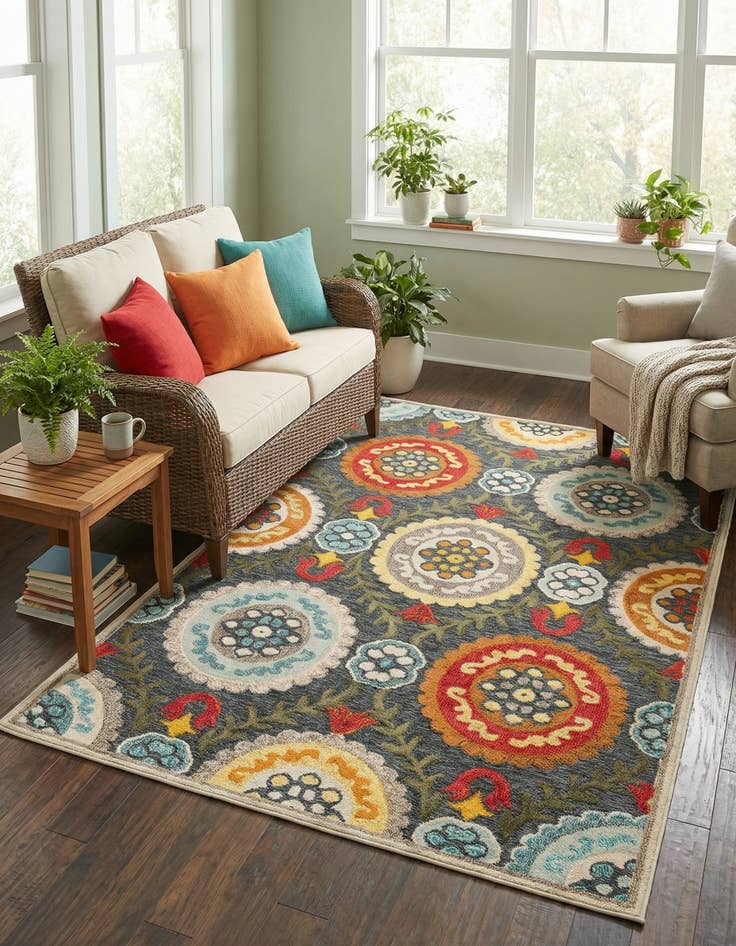 Detail image of 6' x 9' Easy-Clean Casablanca Indoor / Outdoor Rug