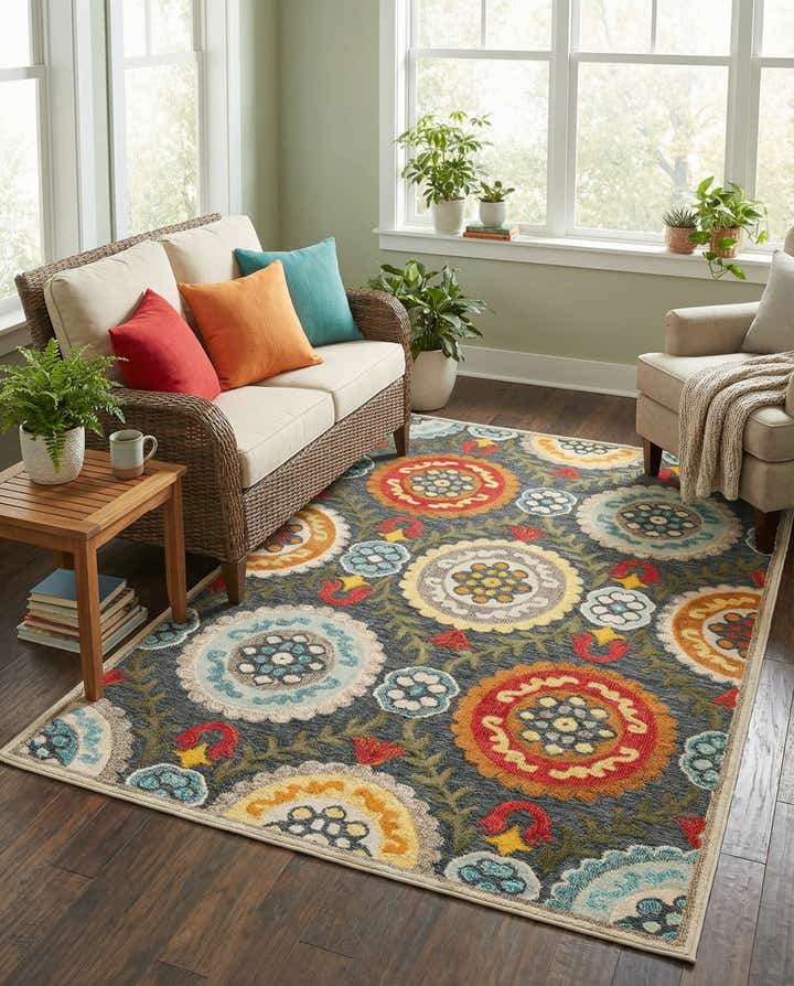 6' x 9' Easy-Clean Casablanca Indoor / Outdoor Rug