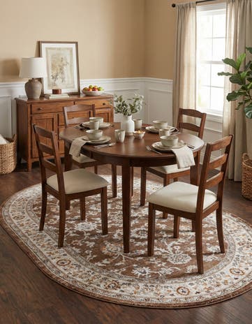 Brown Charlotte Oval Rug