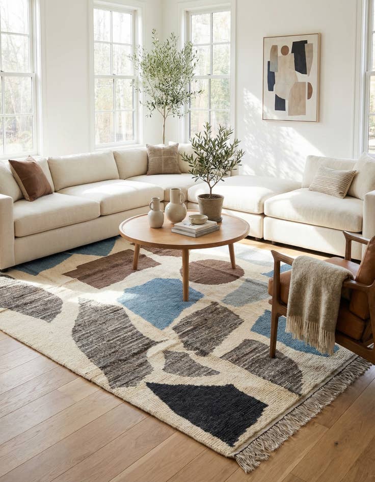 Detail image of 8' 5 x 10' 9  Hand Knotted Moroccan Wool Rug