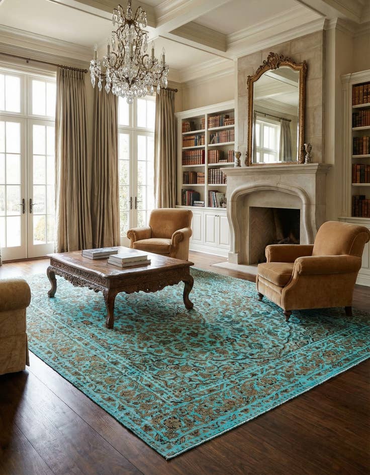 Detail image of 9' 6 x 12' 10 Vintage Royal Wool Rug