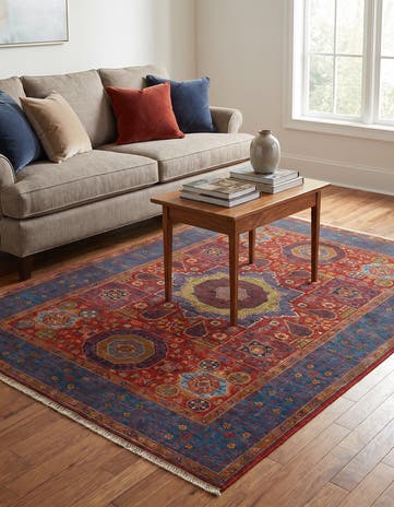 4' 4 x 6' Hand Knotted Mamluk Ziegler Rug