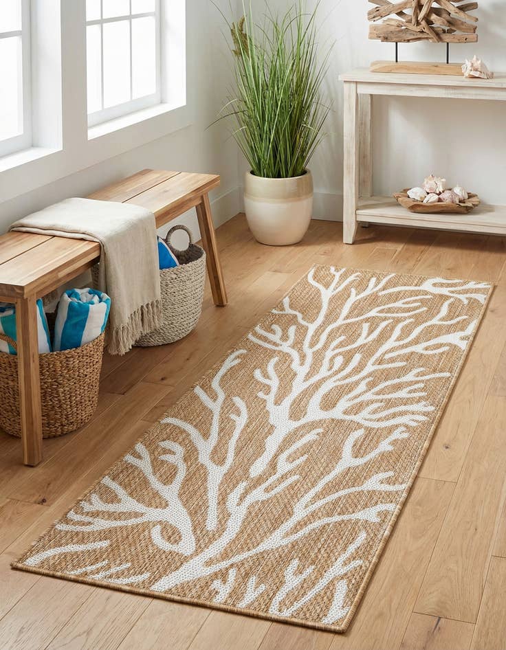 Detail image of  2' x 4'  Washable Coastal Indoor / Outdoor Runner Rug