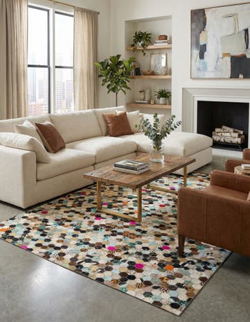 5' 1 x 7' 11 Cowhide Stocks Rug
