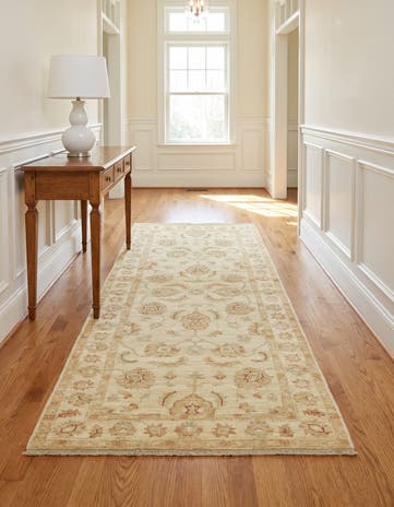 2' 6 x 6' 8 Hand Knotted Peshawar Ziegler Runner Rug