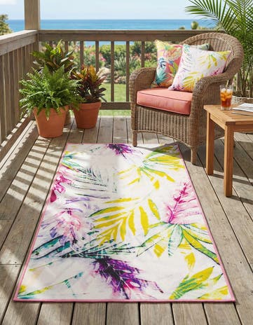 2' x 3' 11 Easy-Clean Jill Zarin Caribbean Indoor / Outdoor Runner Rug