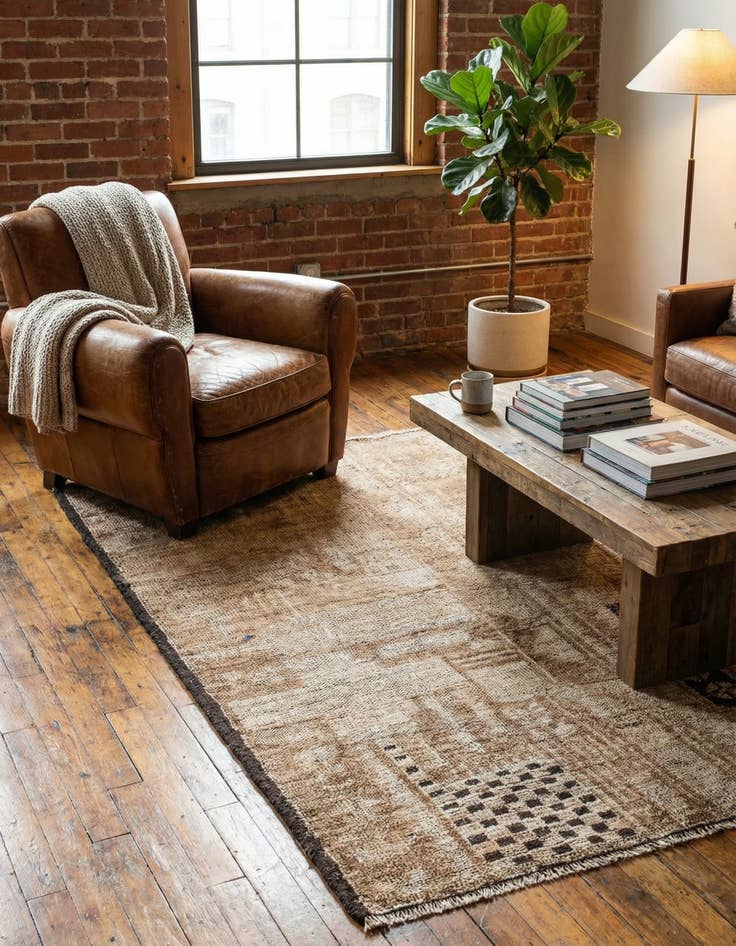 Detail image of 2' 10 x 4' 6  Hand Knotted Ultra Vintage Persian Wool Rug