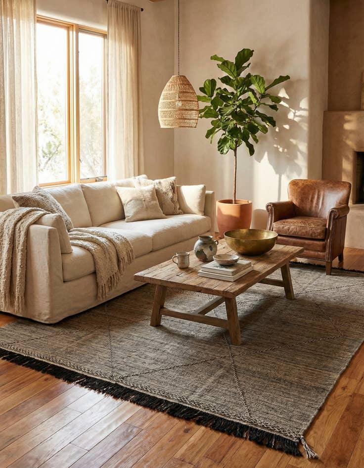 Detail image of 8' 5 x 9' 8  Hand Knotted Moroccan Wool Rug