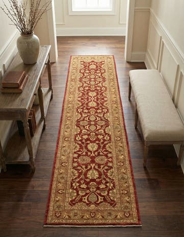 2' 8 x 9' 8 Hand Knotted Peshawar Ziegler Runner Rug