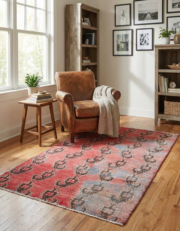 Detail image of 3' 3 x 5' 3  Hand Knotted Ultra Vintage Persian Wool Rug