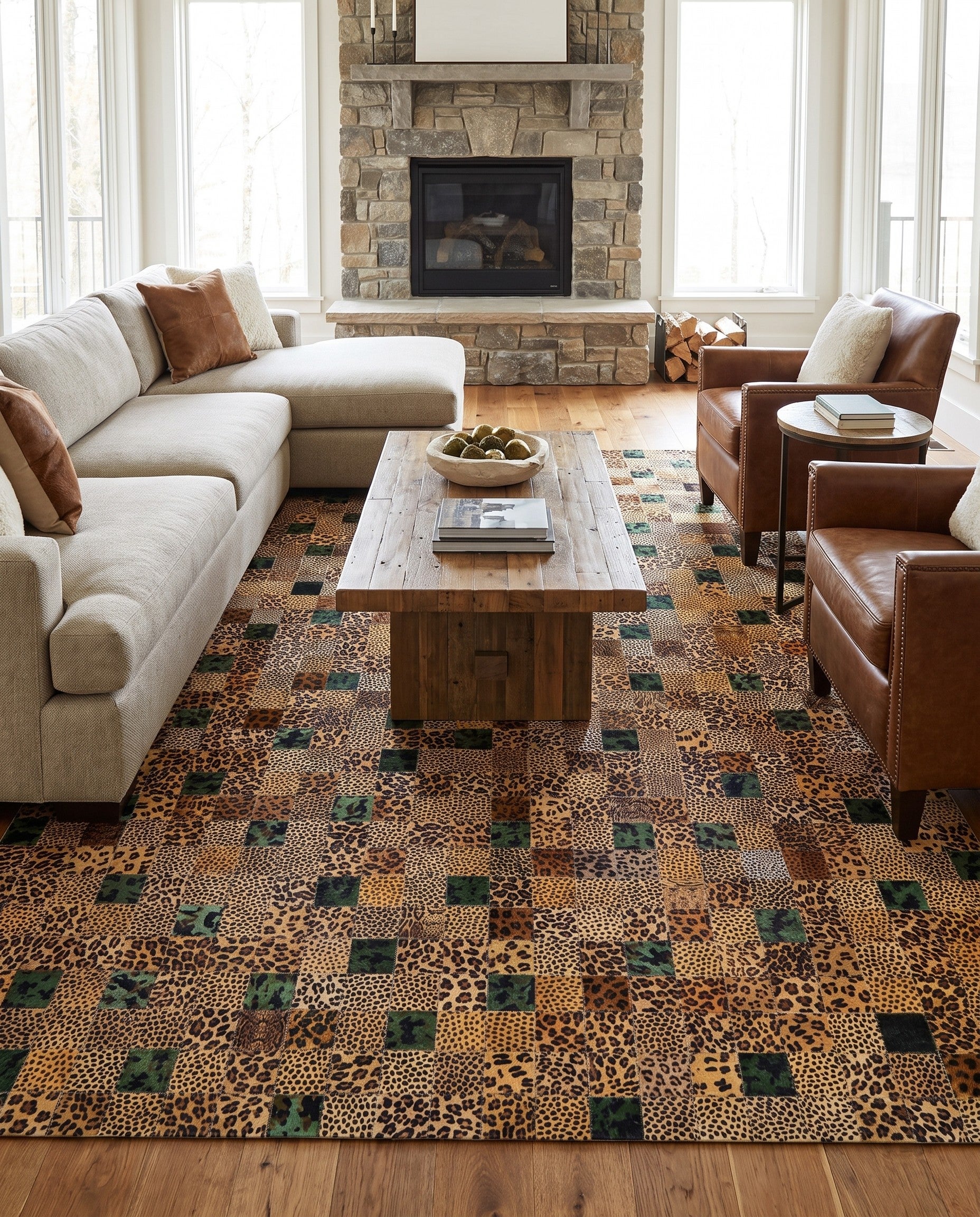 8' x 9' 11 Cowhide - Patchwork Rug