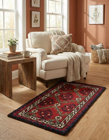 2' 4 x 4' 2 Hand Knotted Moroccan Wool Rug