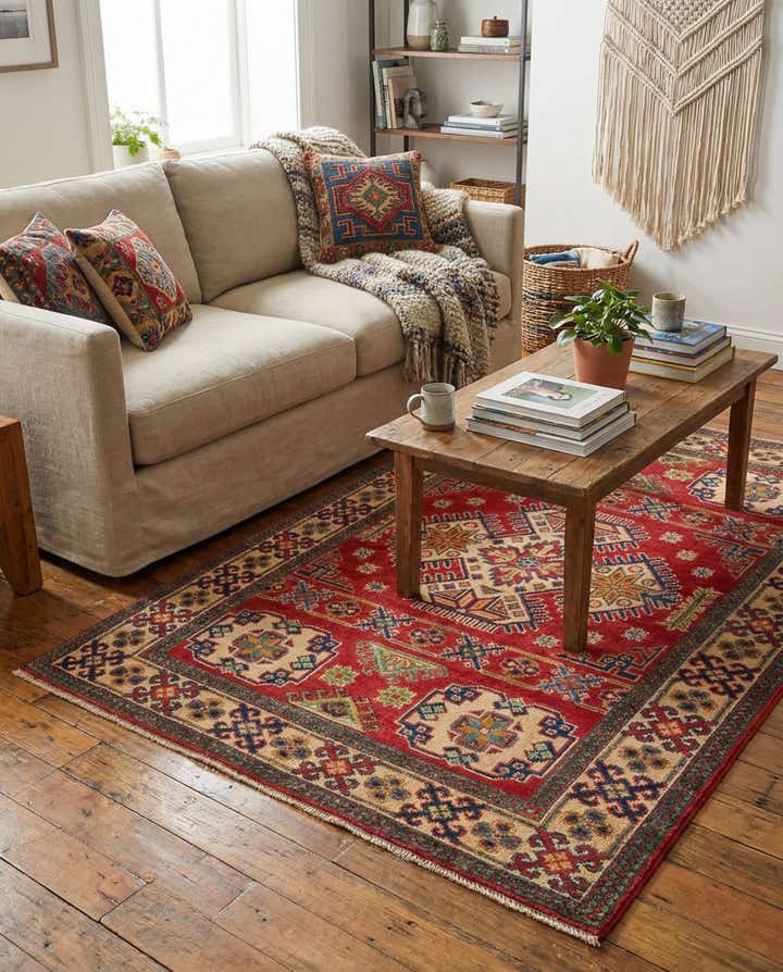 3' 3 x 5' Hand Knotted Kazak Rug