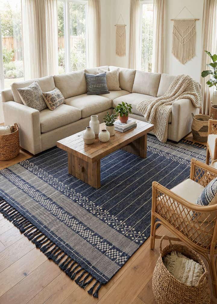 10' x 14' 1 Easy-Clean Eco Bohemian Indoor / Outdoor Rug