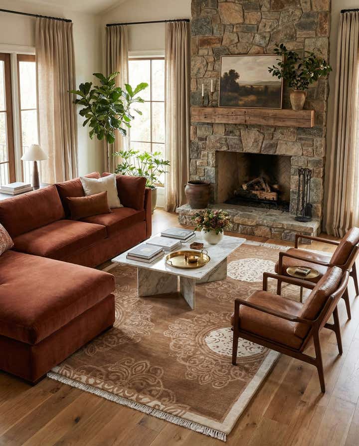 6' 11 x 10' 2 Hand Knotted Darya Wool Rug