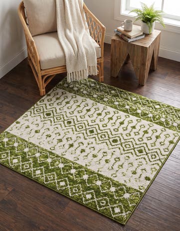 4' x 4' Moroccan Trellis Square Rug
