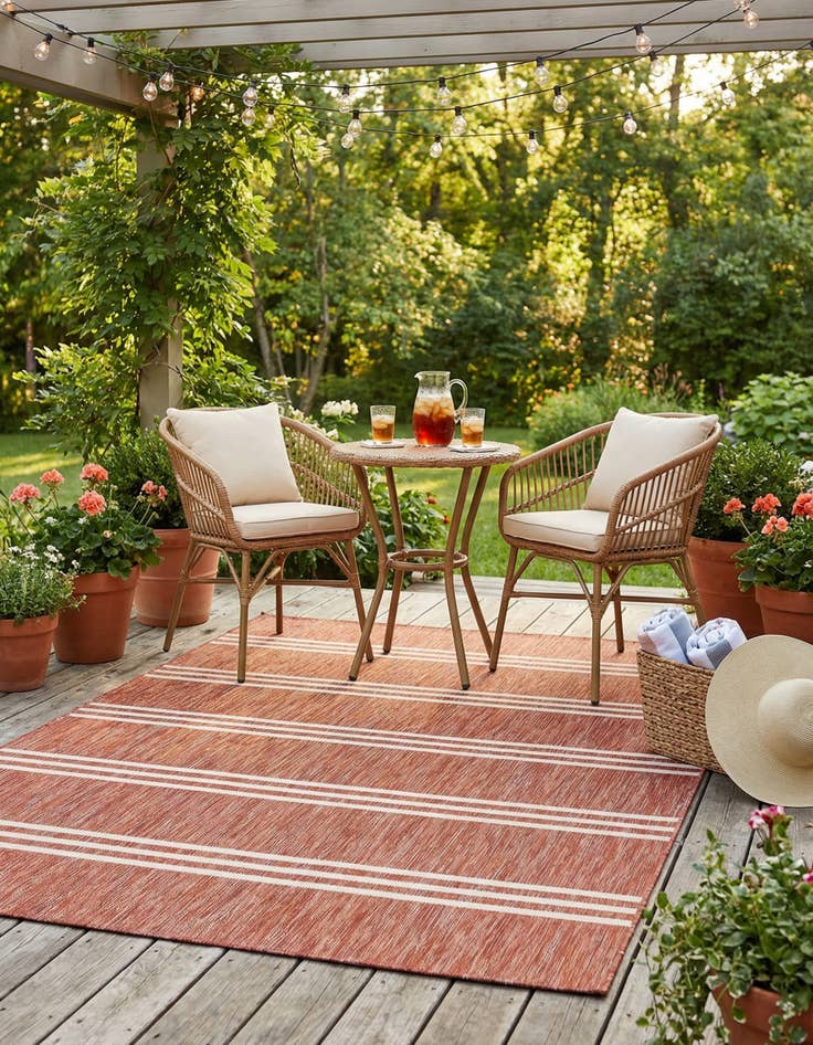 Detail image of 6' x 9' Easy-Clean Jill Zarin Anguilla Indoor / Outdoor Rug