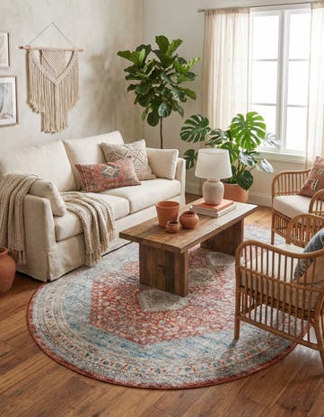 Red Newport Oval Rug