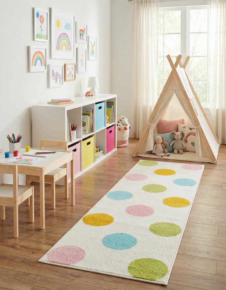 Detail image of  2' x 6' Whimsy Kids Runner Rug