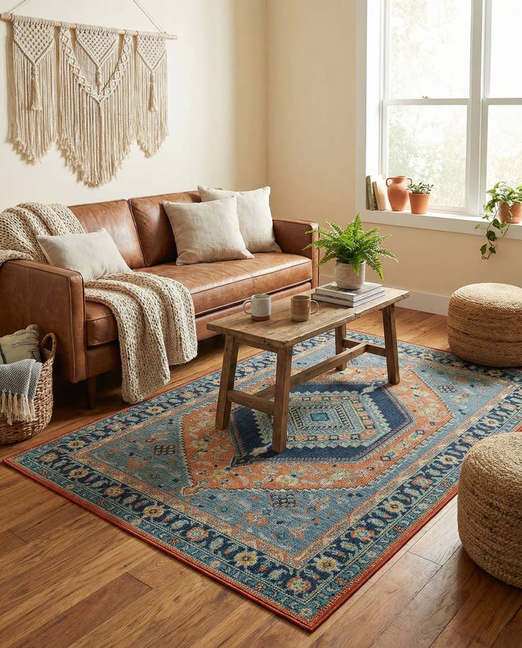 Detail image of 5' 3 x 8' Easy-Clean Baja Indoor / Outdoor Rug